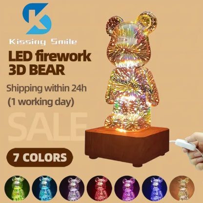 GlowBear 3D Firework Night Light