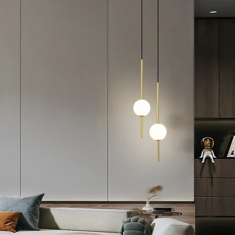 Sleek LED Bedroom Hanging Lamp