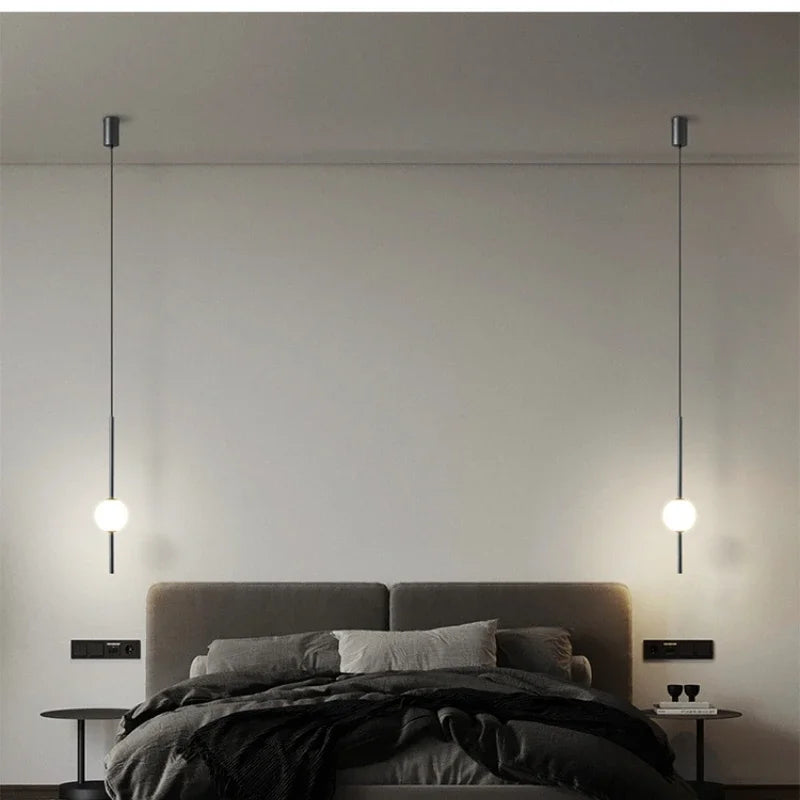 Sleek LED Bedroom Hanging Lamp