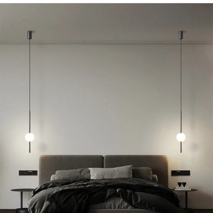 Sleek LED Bedroom Hanging Lamp